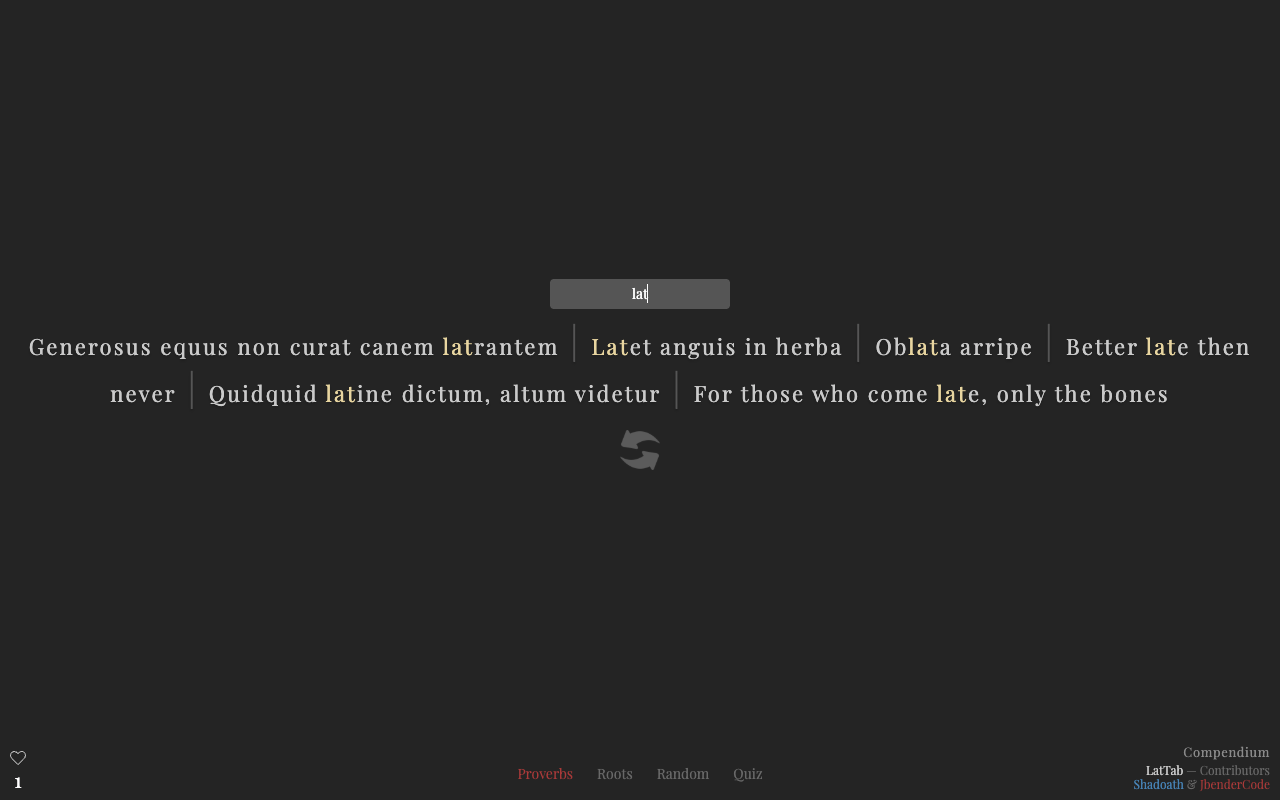 Lexis Arcana dual-language search with match highlighting
